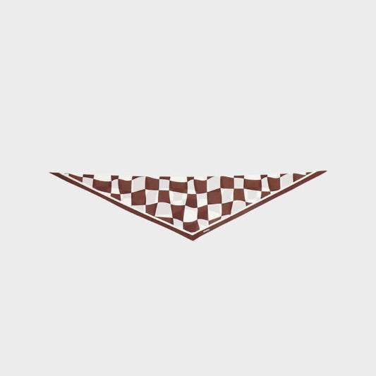 Bandana för hund - Checkmate Brown "Hershey"