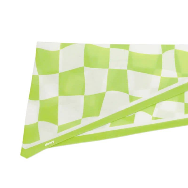 Bandana Dog Fashion - Lemon green checkerboard "Oakley" 100% cotton