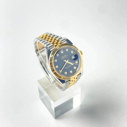 Datejust 41 Black Dial Diamonds Bicolor - Passeport Cases