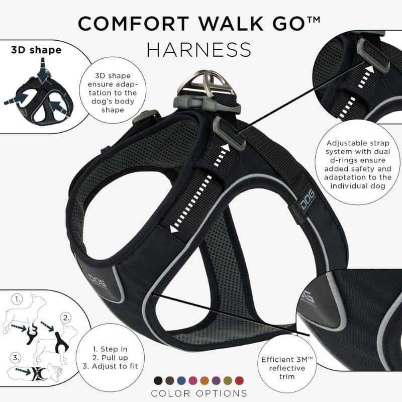 Cane comodo e resistente Step -in Comfort Walk Go ™ - Nero