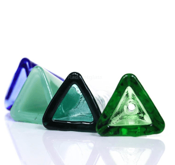 Douilles en Verre Triangulaires Élégantes (Lot de 3)