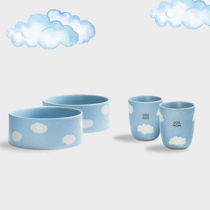 Dog ceramic bowl - Cloud ☁️ (2 sizes available)