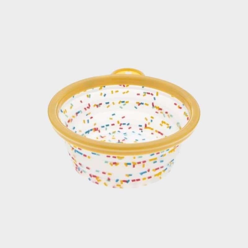 Foldable travel bowl for dogs with confetti - ferribiella patterns