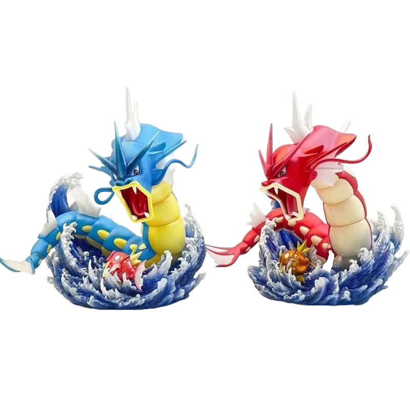 Figurine Gyarados Normal et Shiny avec Magikarp - 15 cm