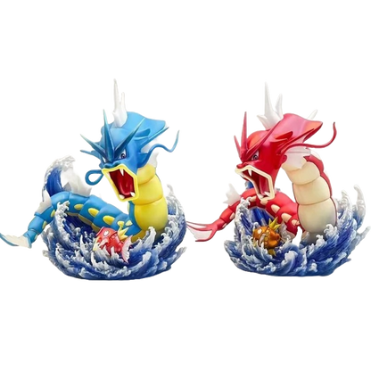 Figurine Gyarados Normal et Shiny avec Magikarp - 15 cm