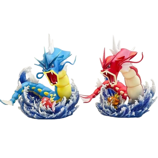 Figurine Gyarados Normal et Shiny avec Magikarp - 15 cm