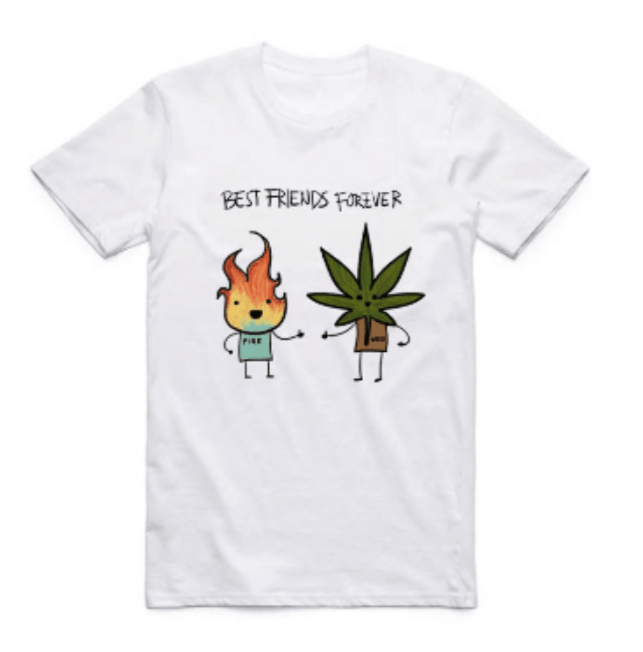 T-SHIRT BEST FRIEND WEED - Accessoires Fumeur 420 | Professionnels de Bangs, Pipe a Eau et CBD