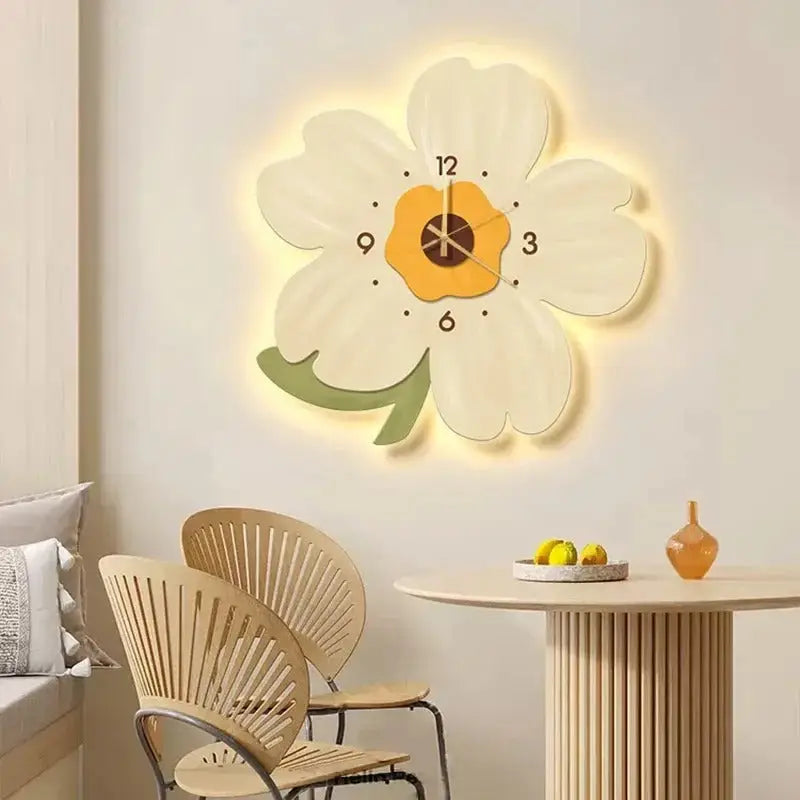 Fleur Horloge - Style 1 / Lumineuse