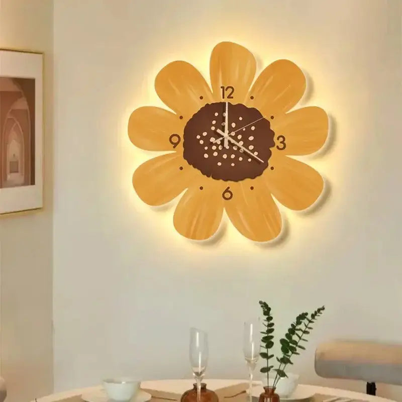 Fleur Horloge - Style 5 / Lumineuse