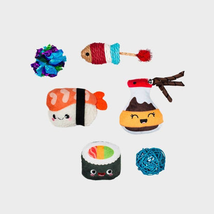 SET DE 6 JOUETS POUR CHAT - JAPAN FOOD 🍣 🍱