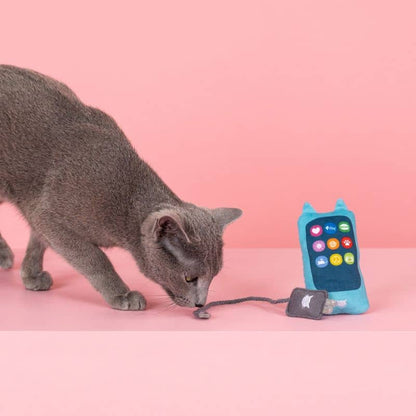 Cat toy "Load up" with cat grass - telephone and interactive charger