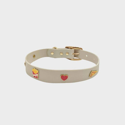 Collar de perros con encantos - Pizza y papas fritas 🍕🍟