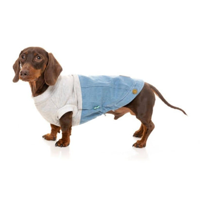 Trendy Fashion Dog Sweater - Half Jean Jersey z podszewką polarną - Fuzzyard