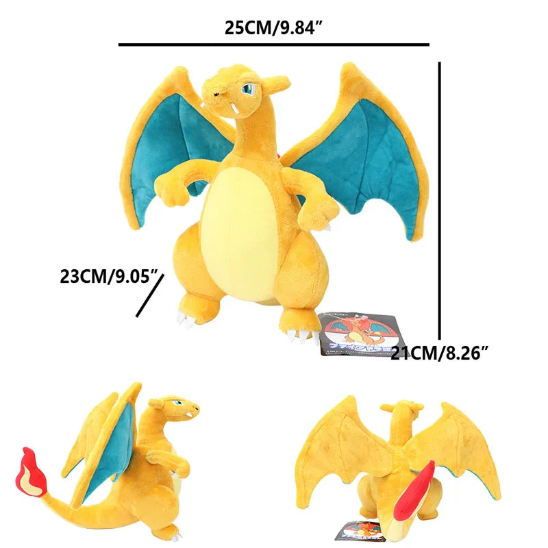 Ensemble de 5 Peluches Évolutions Glurak Charizard