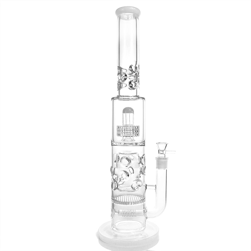 BANG EN VERRE QUATRE PERCOLATEURS 52 CM - Accessoires Fumeur 420 | Professionnels de Bangs, Pipe a Eau et CBD