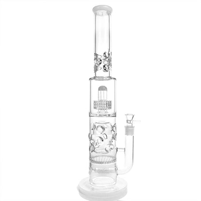 BANG EN VERRE QUATRE PERCOLATEURS 52 CM - Accessoires Fumeur 420 | Professionnels de Bangs, Pipe a Eau et CBD