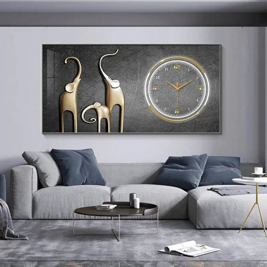 Grande Horloge Murale Décorative - Style 1 / 80X40 cm