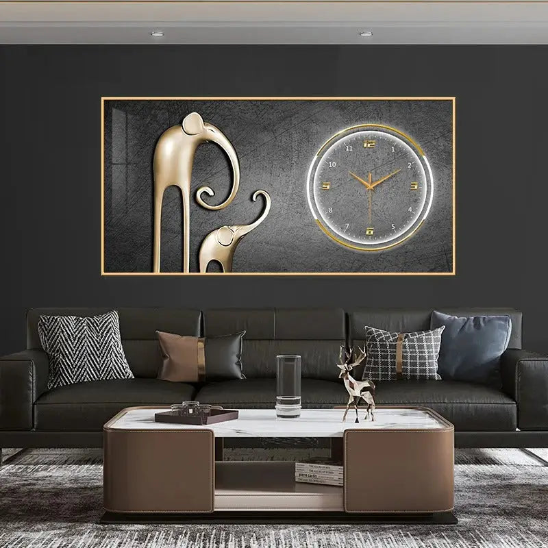 Grande Horloge Murale Décorative - Style 4 / 80X40 cm