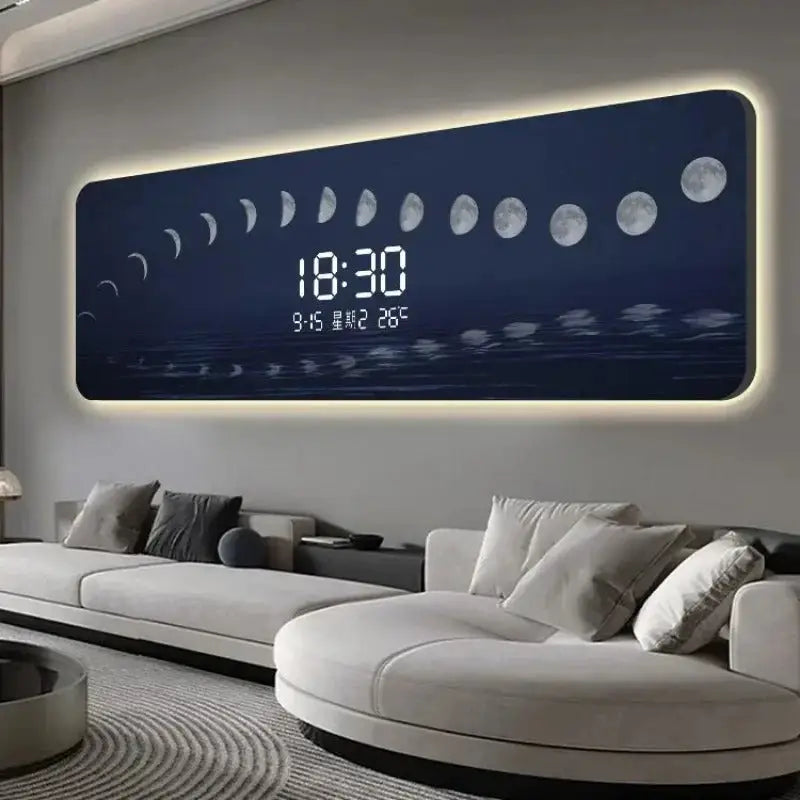 Grande Horloge Murale Lumineuse