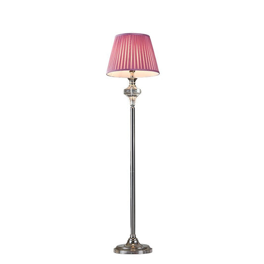 Lampadaire Vintage en Cristal et Fer