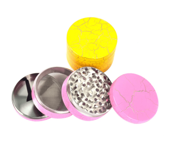 Grinder en Métal Marbré Élégant - Jaune ou Rose