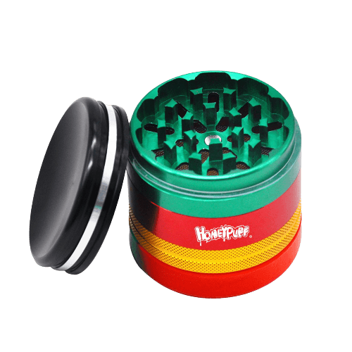 Grinder Honeypuff 5 Parties Métal Rasta 63 mm