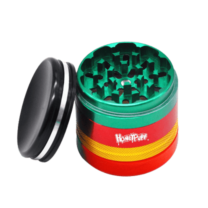 Grinder Honeypuff 5 Parties Métal Rasta 63 mm