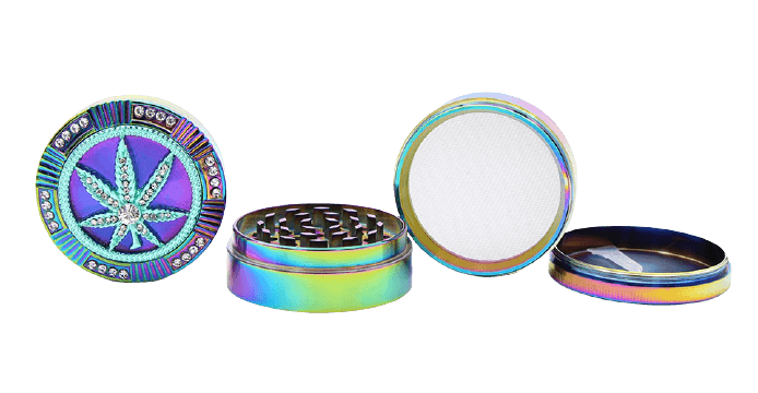 Grinder Métal 4 Parties Ice-Chanvre - Élégance et Efficacité pour Amateurs de CBD