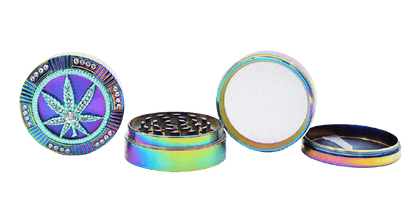 Grinder Métal 4 Parties Ice-Chanvre - Élégance et Efficacité pour Amateurs de CBD