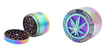 Grinder Métal 4 Parties Ice-Chanvre - Élégance et Efficacité pour Amateurs de CBD