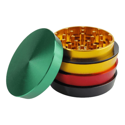 Grinder Rasta en Métal 4 Parties - Design Vibrant et Fonctionnalité Optimale