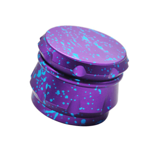 grinder tacheté violet et bleu