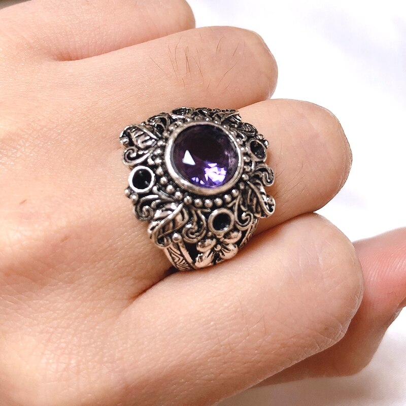 Grosse Bague Argent Vintage