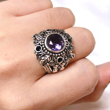 Grosse Bague Argent Vintage