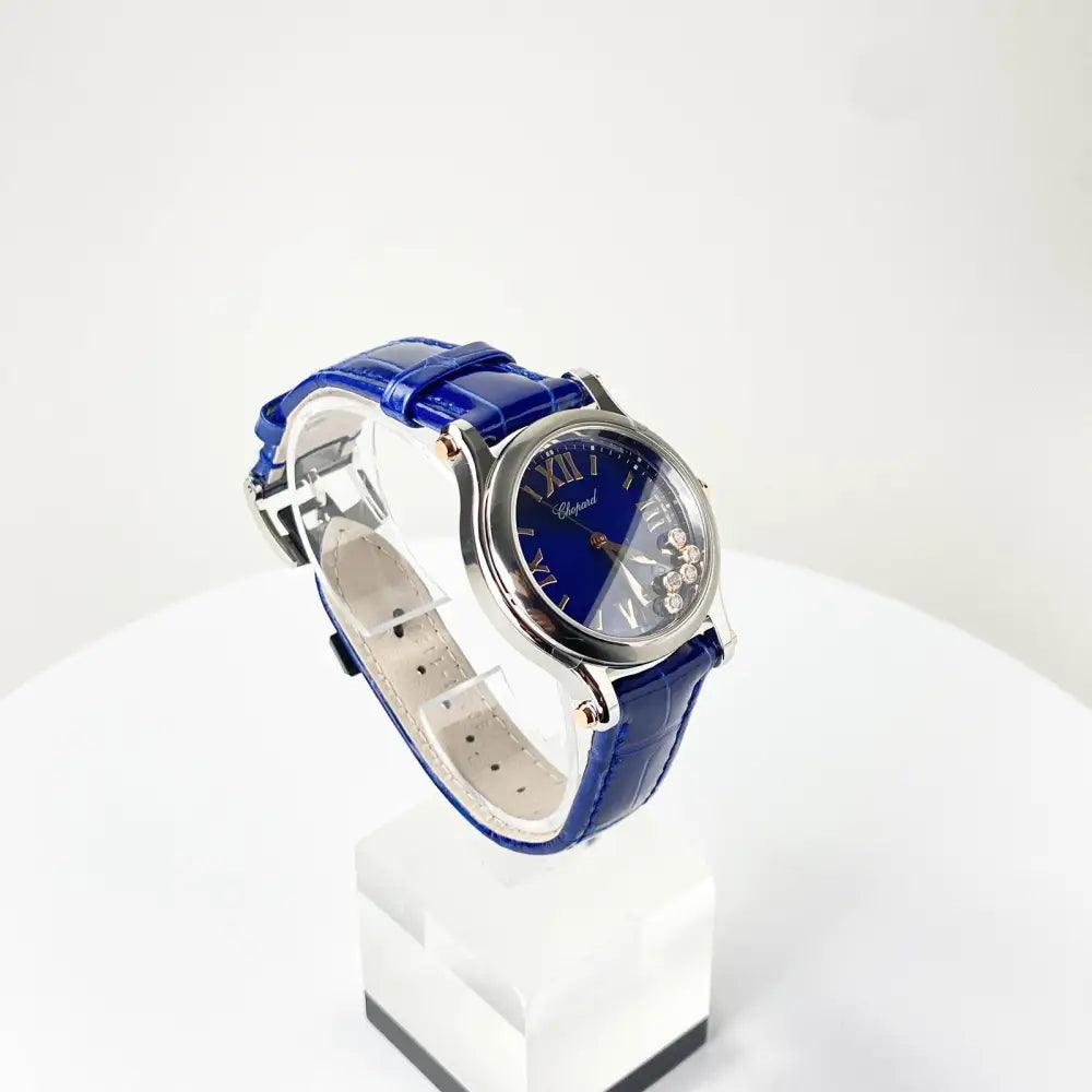 Happy Sport Diamonds Quartz 36 Mm Blau - Passeport Cases