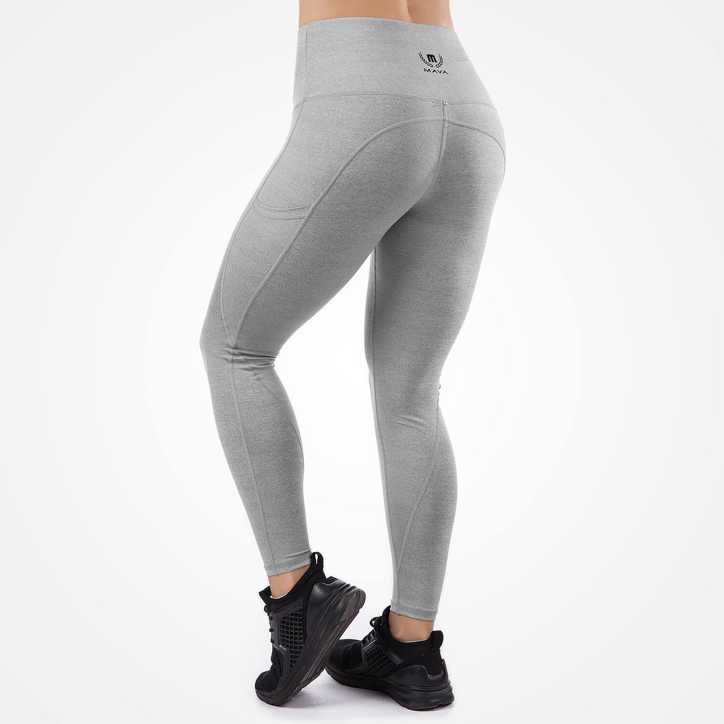 Leggings Taille Haute Mava Femme - Gris Confort & Performance