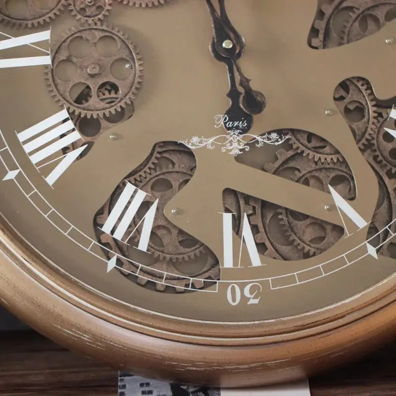 Horloge Avec Engrenage Qui Tourne