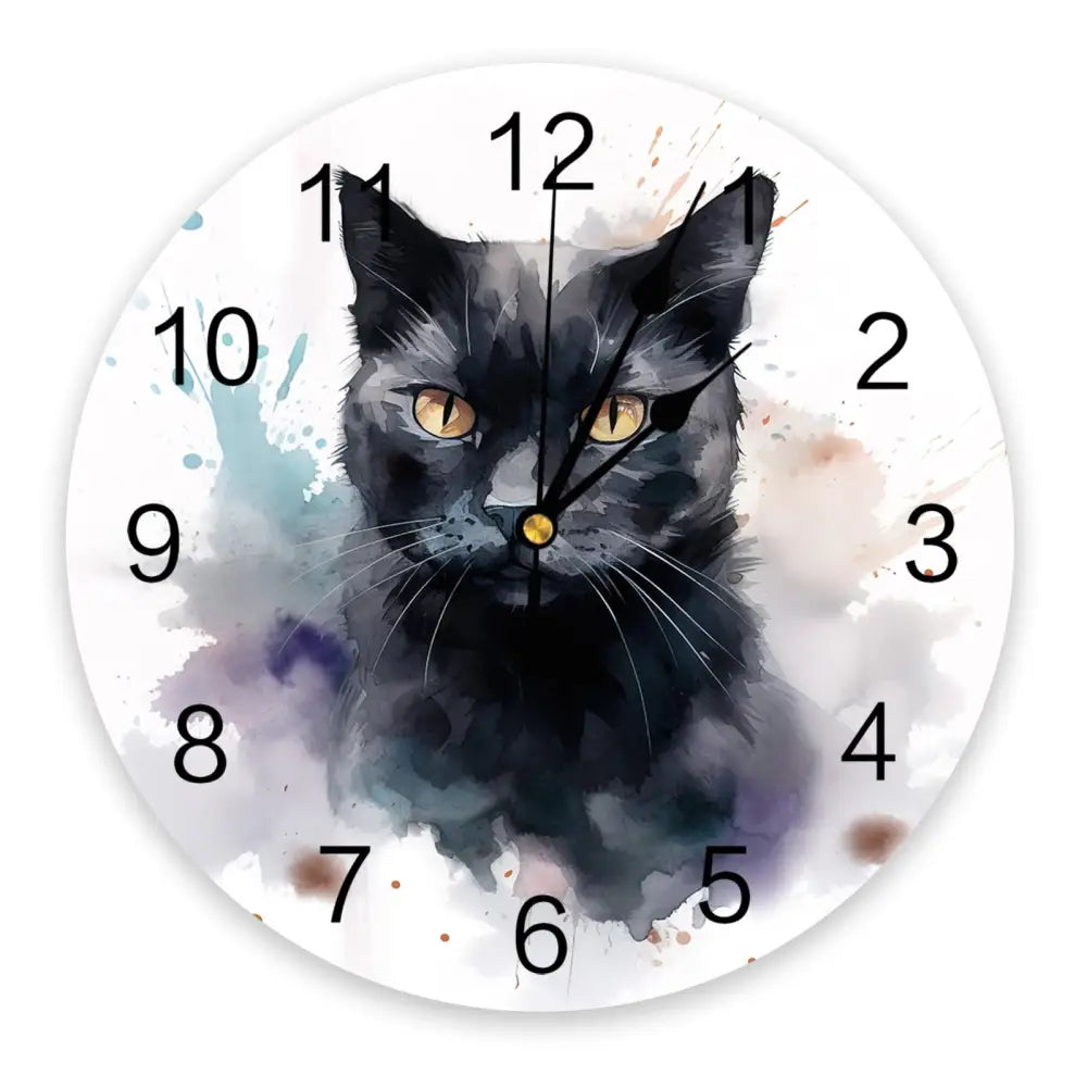 Horloge Chat Design Abstrait - 25 cm - Horloge Chat