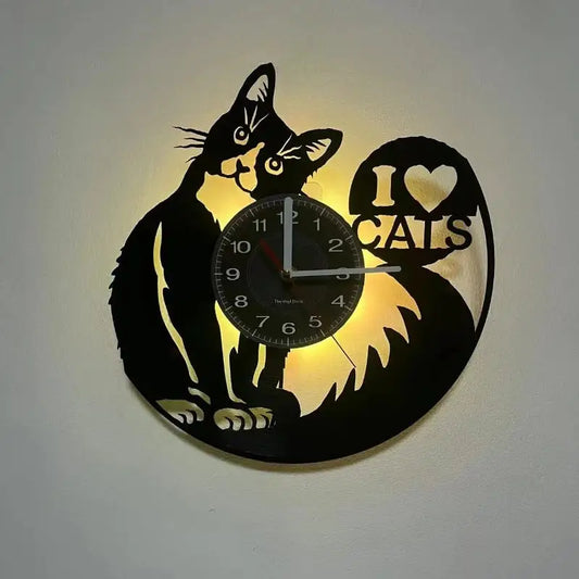 Horloge Chat Led - Avec led