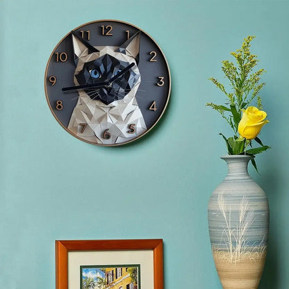 Horloge Chat Siamois