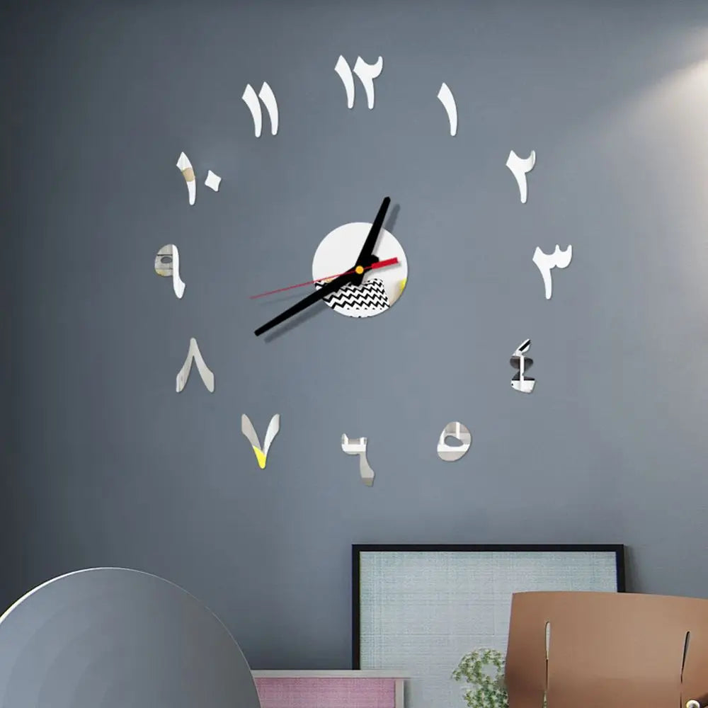 Horloge Chiffre Arabe - Argent