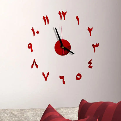 Horloge Chiffre Arabe - Rouge