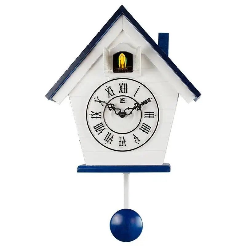 Horloge Coucou Avec Oiseau Qui Sort - Bleu marine / Chiffres romains