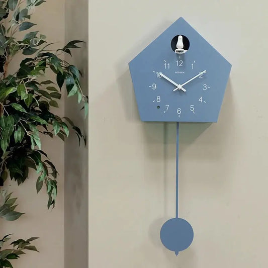 Horloge Coucou Design - Bleu pastel