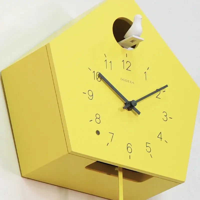 Horloge Coucou Design - Jaune