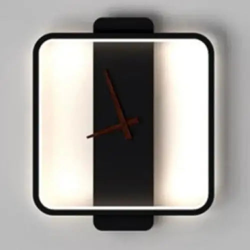 Horloge Design Murale Led - Carrée / Noir