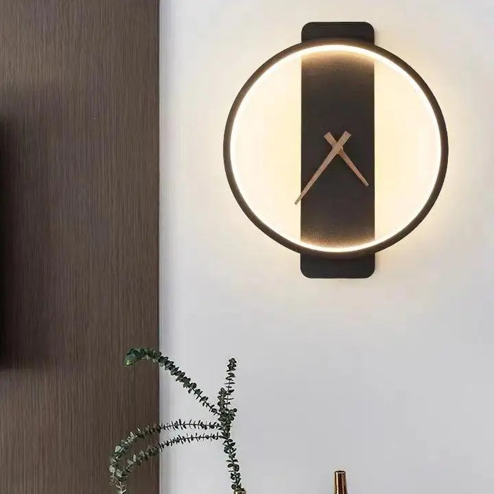 Horloge Design Murale Led - Ronde / Noir