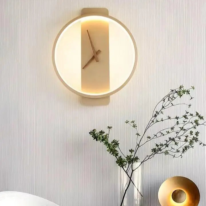 Horloge Design Murale Led - Ronde / Or