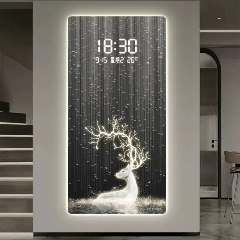 Horloge Digitale Murale Grand Format - Design 3 / 80x40cm