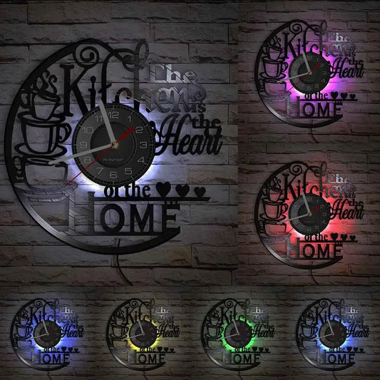 Horloge Disque Vinyle Led